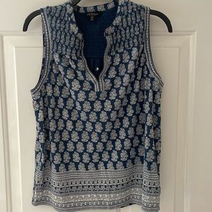 Print Blue Tank top